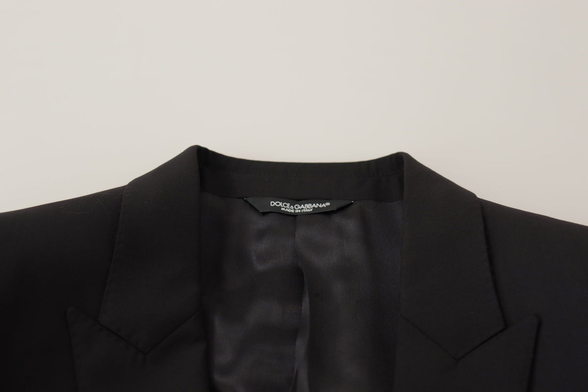 Dolce & Gabbana Men's Single Breasted Wool Blazer - Black