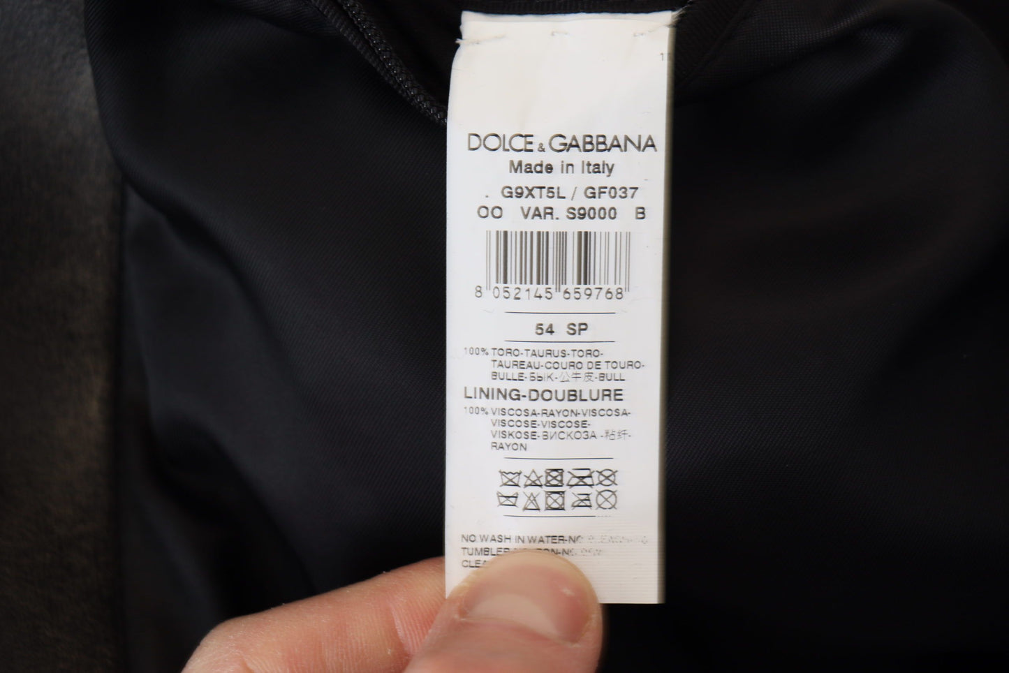 Dolce & Gabbana Men's Elegant Black Leather Jacket with Silver Details