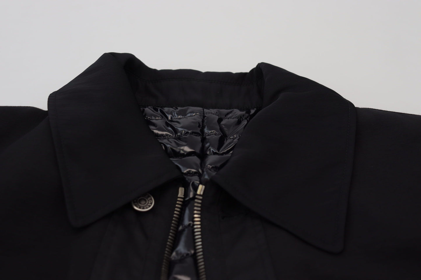 Dolce & Gabbana Men's Elegant Full Zip Black Wool Blend Jacket