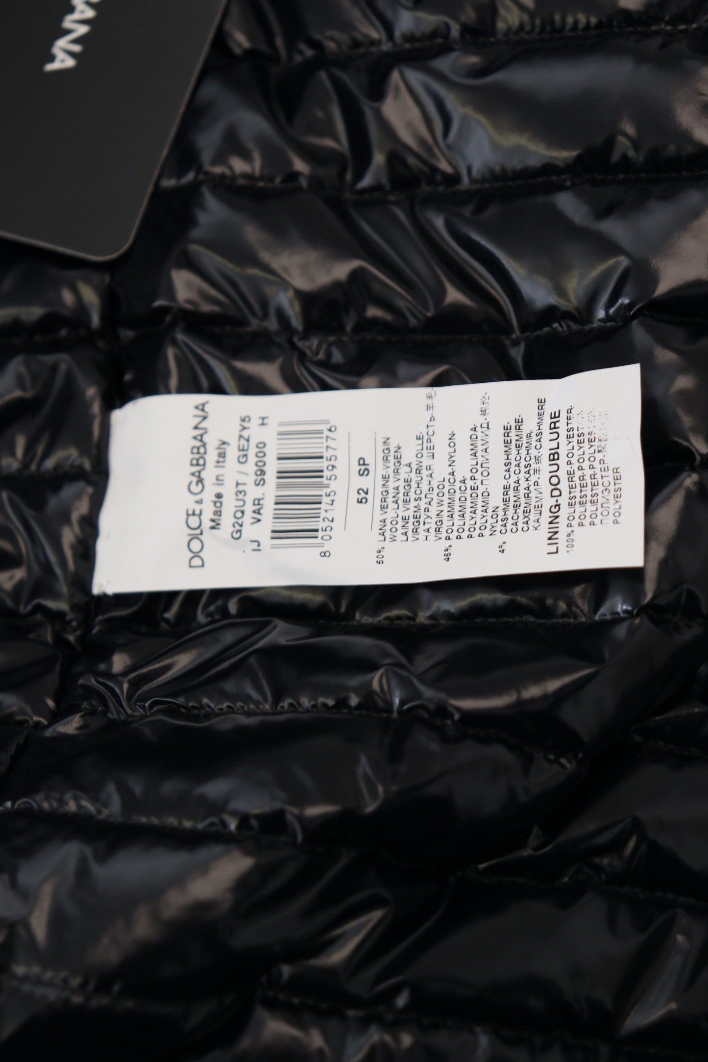 Dolce & Gabbana Men's Elegant Full Zip Black Wool Blend Jacket