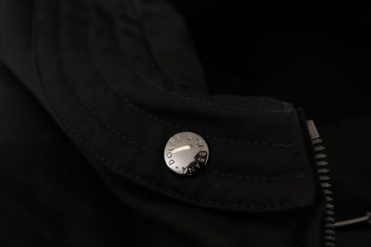 Dolce & Gabbana Men's Elegant Black Hooded Parka Winter Jacket