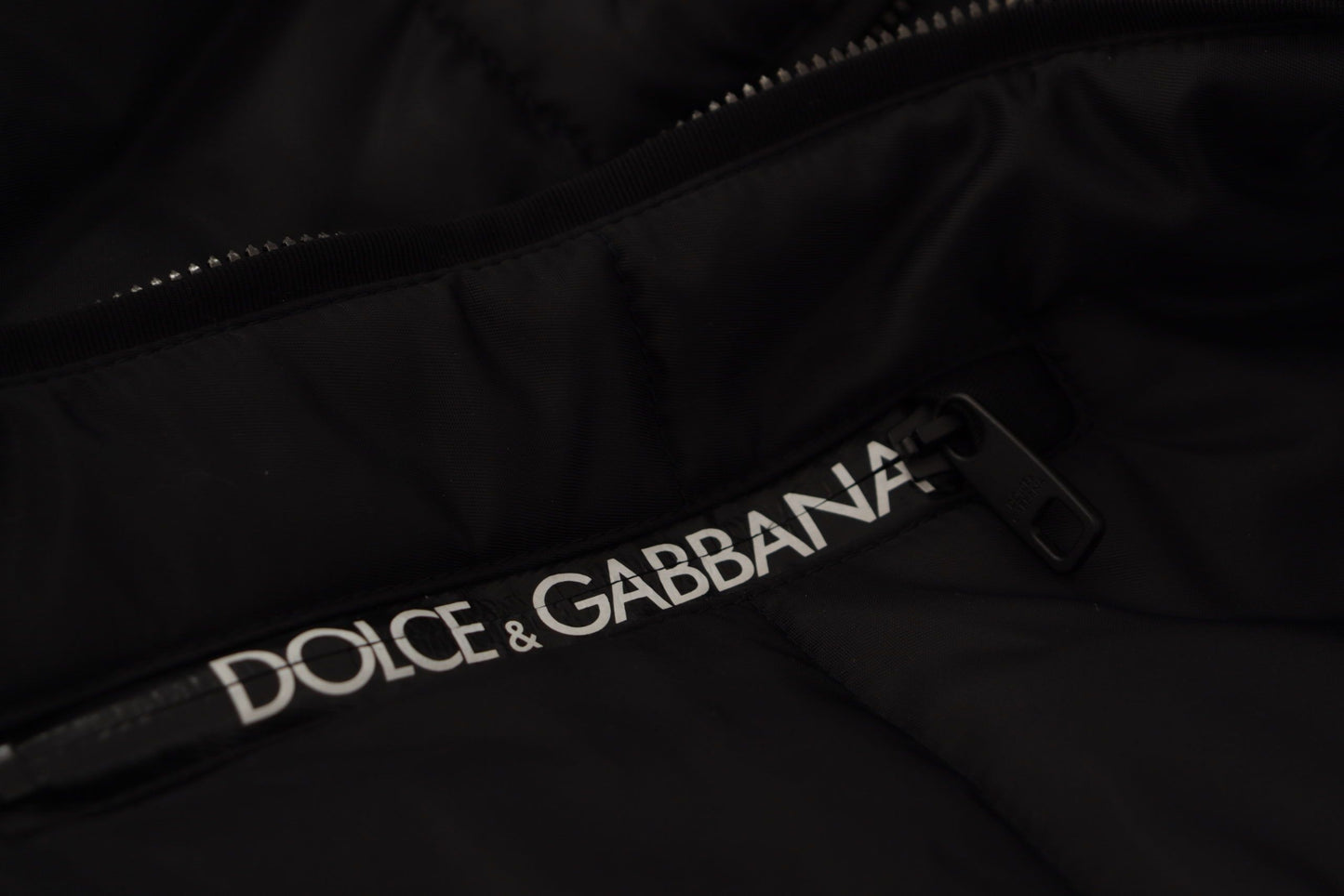 Dolce & Gabbana Men's Elegant Black Hooded Parka Winter Jacket