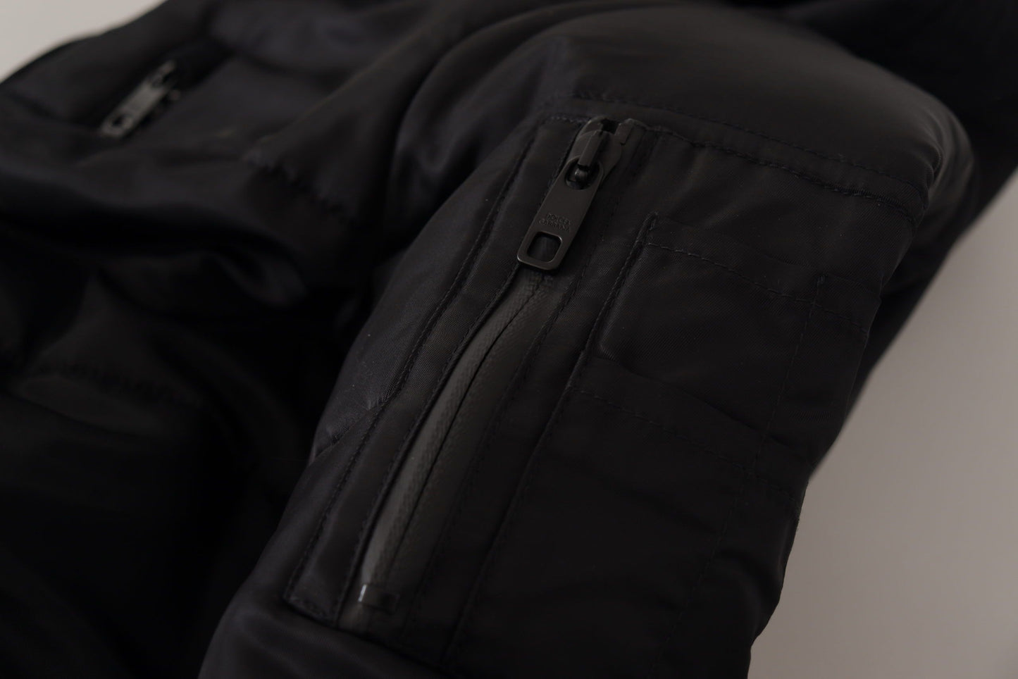 Dolce & Gabbana Men's Elegant Black Hooded Parka Winter Jacket
