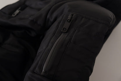 Dolce & Gabbana Men's Elegant Black Hooded Parka Winter Jacket