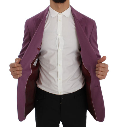 Dolce & Gabbana Men's Purple Cashmere Slim Fit Blazer Jacket