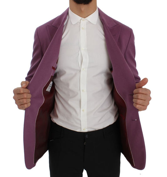 Dolce & Gabbana Men's Purple Cashmere Slim Fit Blazer Jacket