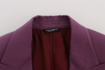 Dolce & Gabbana Men's Purple Cashmere Slim Fit Blazer Jacket