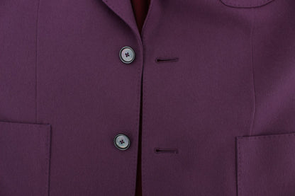 Dolce & Gabbana Men's Purple Cashmere Slim Fit Blazer Jacket