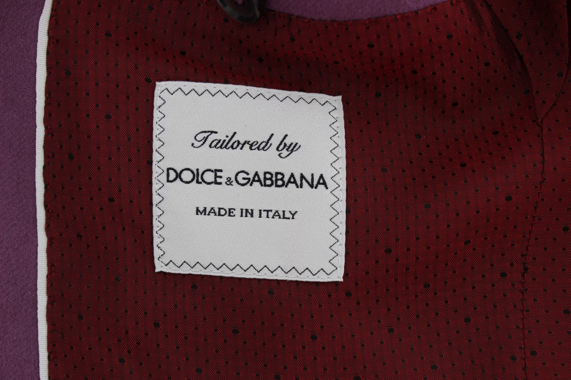Dolce & Gabbana Men's Purple Cashmere Slim Fit Blazer Jacket