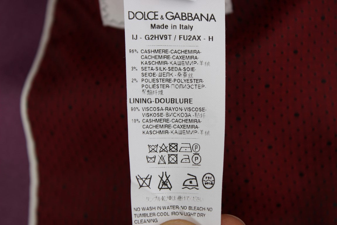 Dolce & Gabbana Men's Purple Cashmere Slim Fit Blazer Jacket