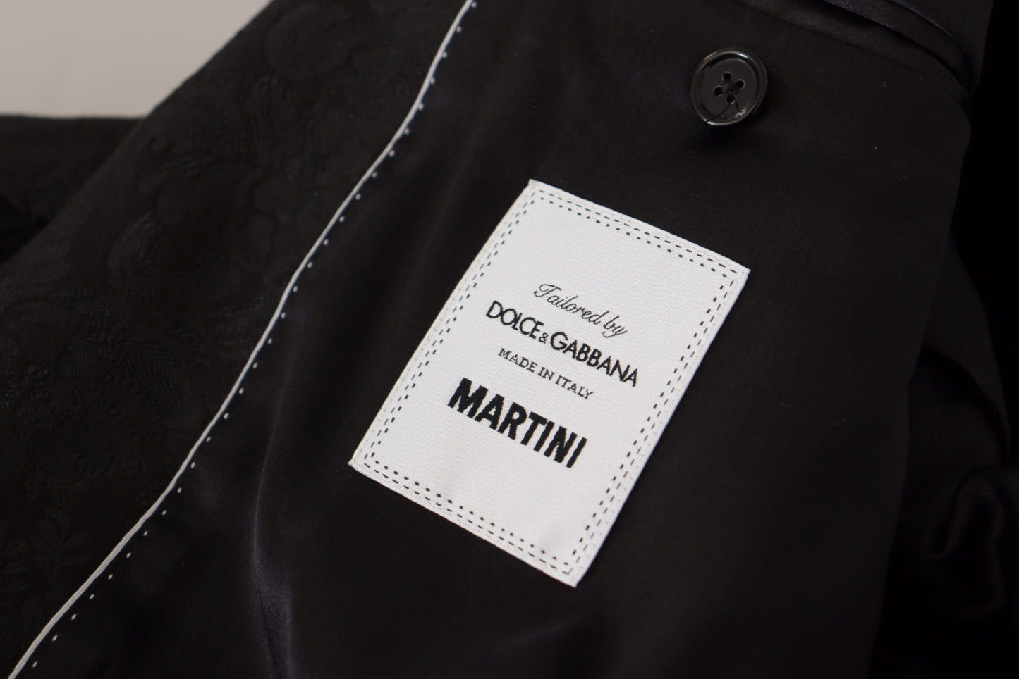 Dolce & Gabbana Men's Black Polyester Formal 2 Piece MARTINI Suit