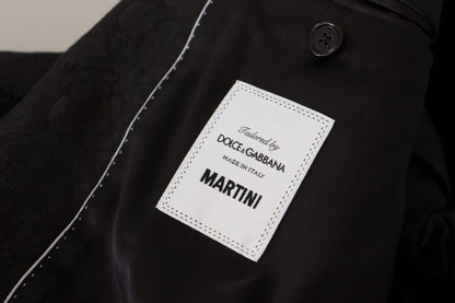 Dolce & Gabbana Men's Black Polyester Formal 2 Piece MARTINI Suit