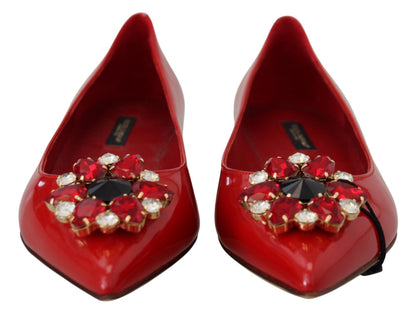 Red Suede Crystal Loafers - Exquisite Elegance