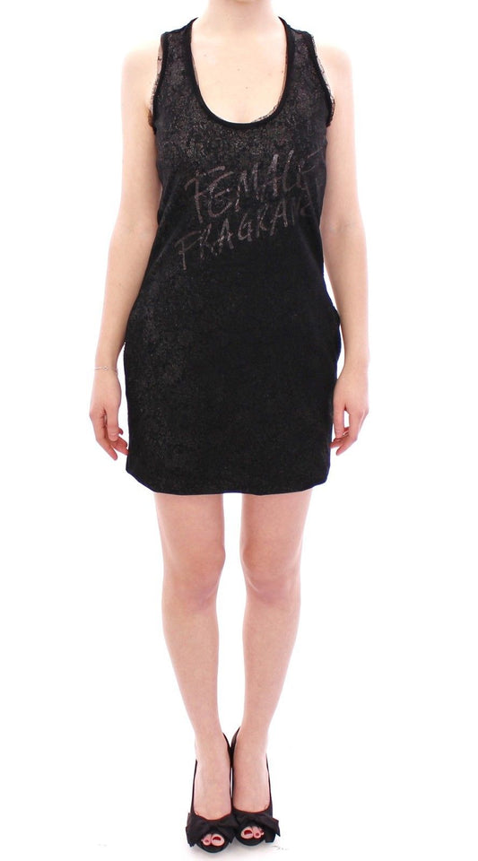 Dress by Ermanno Scervino for women in lace black features an eye catching silhouette with a sophisticated , elegant , and a refined mini for a eye catching aesthetic.