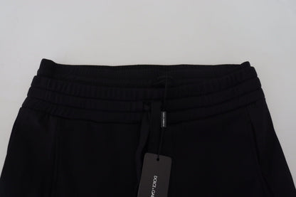 Dolce & Gabbana Men's Black Cotton Bermuda Cargo Shorts