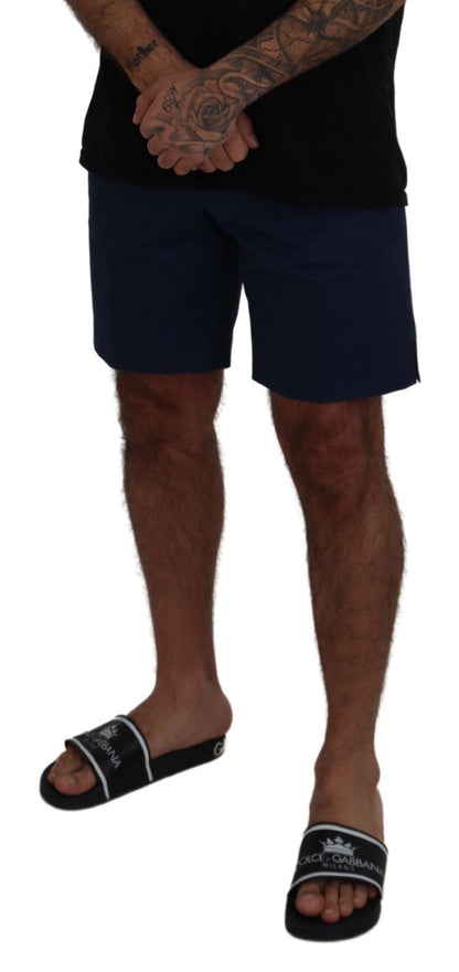 Dolce & Gabbana Men's Blue Chinos Cotton Stretch Casual Shorts
