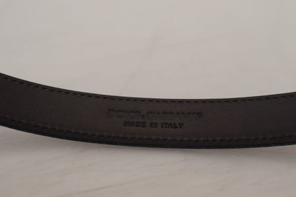 Dolce & Gabbana Blue Jacquard Moire Silver Metal Buckle Men