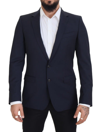 Dolce & Gabbana Men's Dark Blue Wool Single Breasted MARTINI Blazer