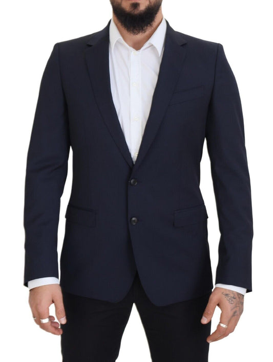 Dolce & Gabbana Men's Dark Blue Wool Single Breasted MARTINI Blazer
