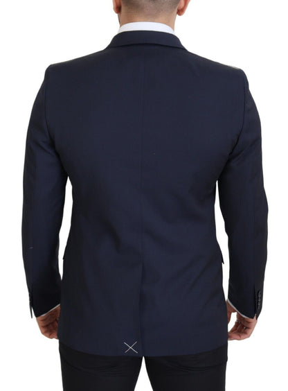 Dolce & Gabbana Men's Dark Blue Wool Single Breasted MARTINI Blazer