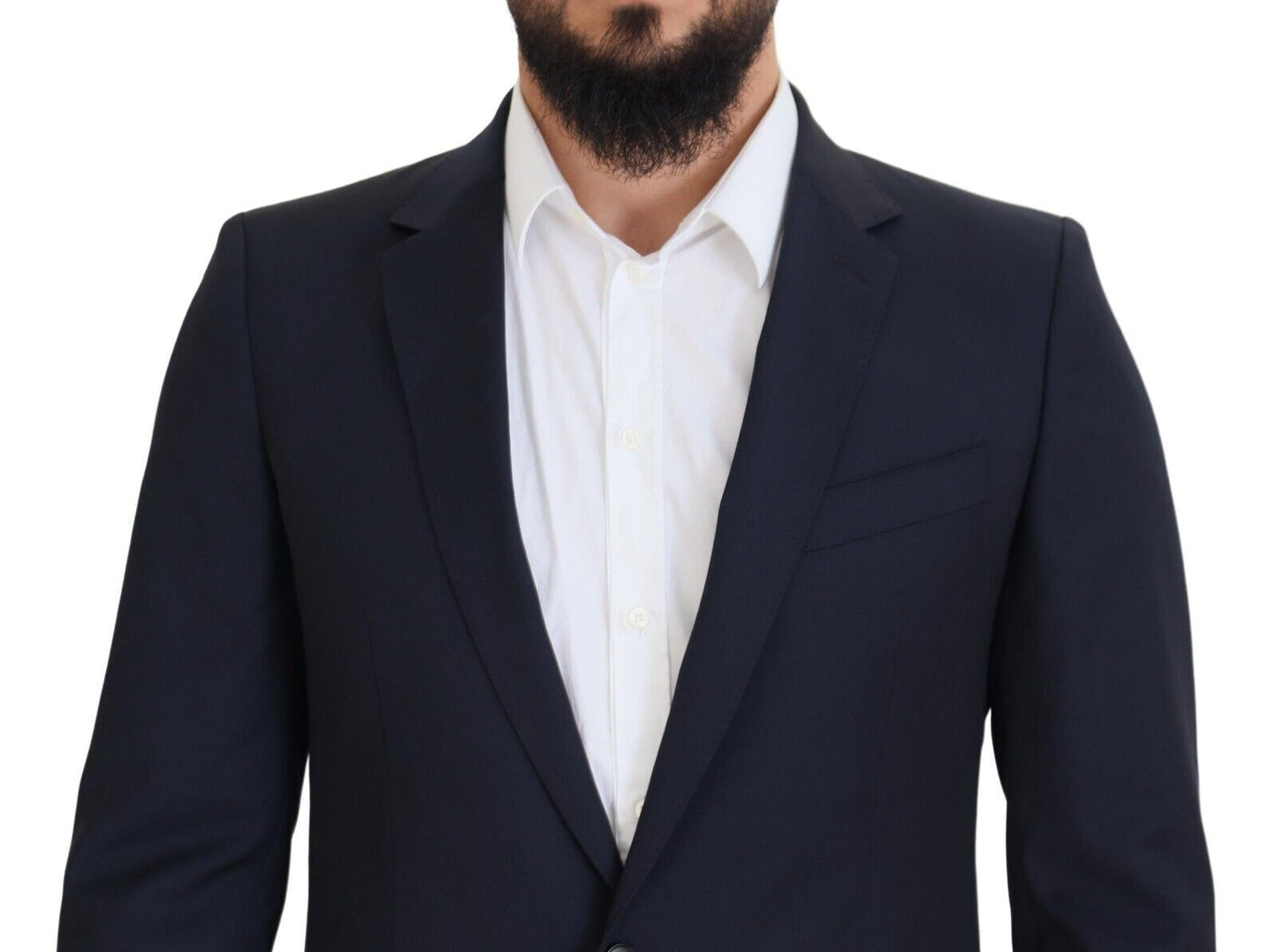 Dolce & Gabbana Men's Dark Blue Wool Single Breasted MARTINI Blazer