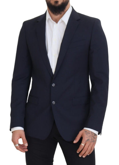 Dolce & Gabbana Men's Dark Blue Wool Single Breasted MARTINI Blazer