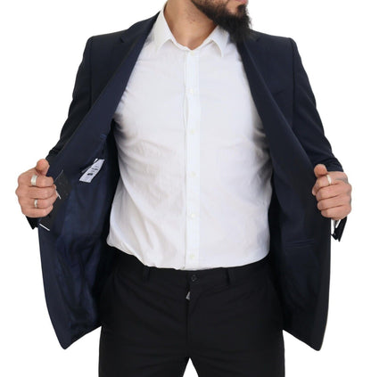Dolce & Gabbana Men's Dark Blue Wool Single Breasted MARTINI Blazer