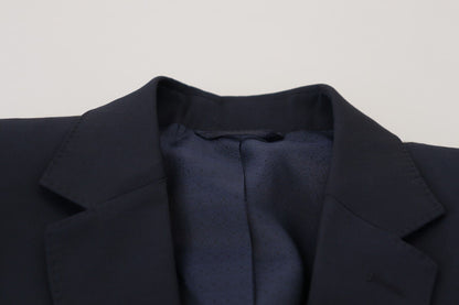 Dolce & Gabbana Men's Dark Blue Wool Single Breasted MARTINI Blazer