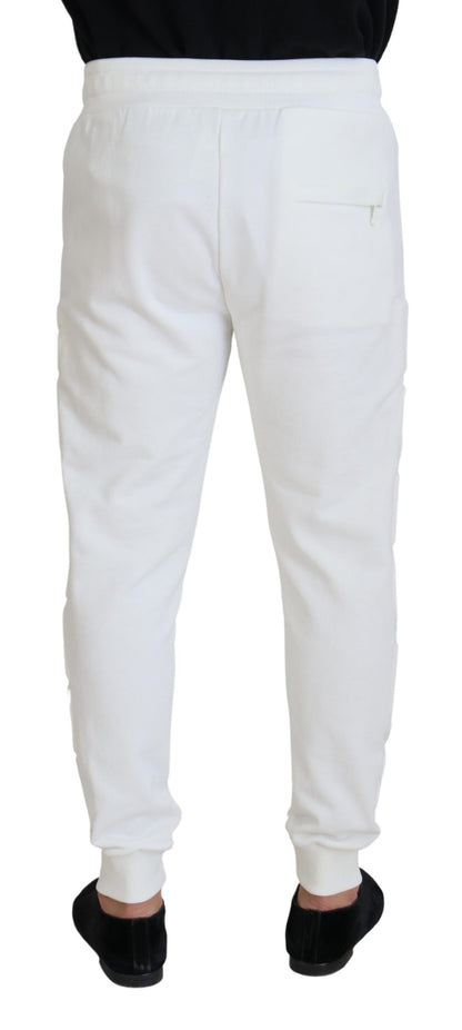 Dolce & Gabbana Men's White Sport Logo Cotton Sweatpants Trousers Pants