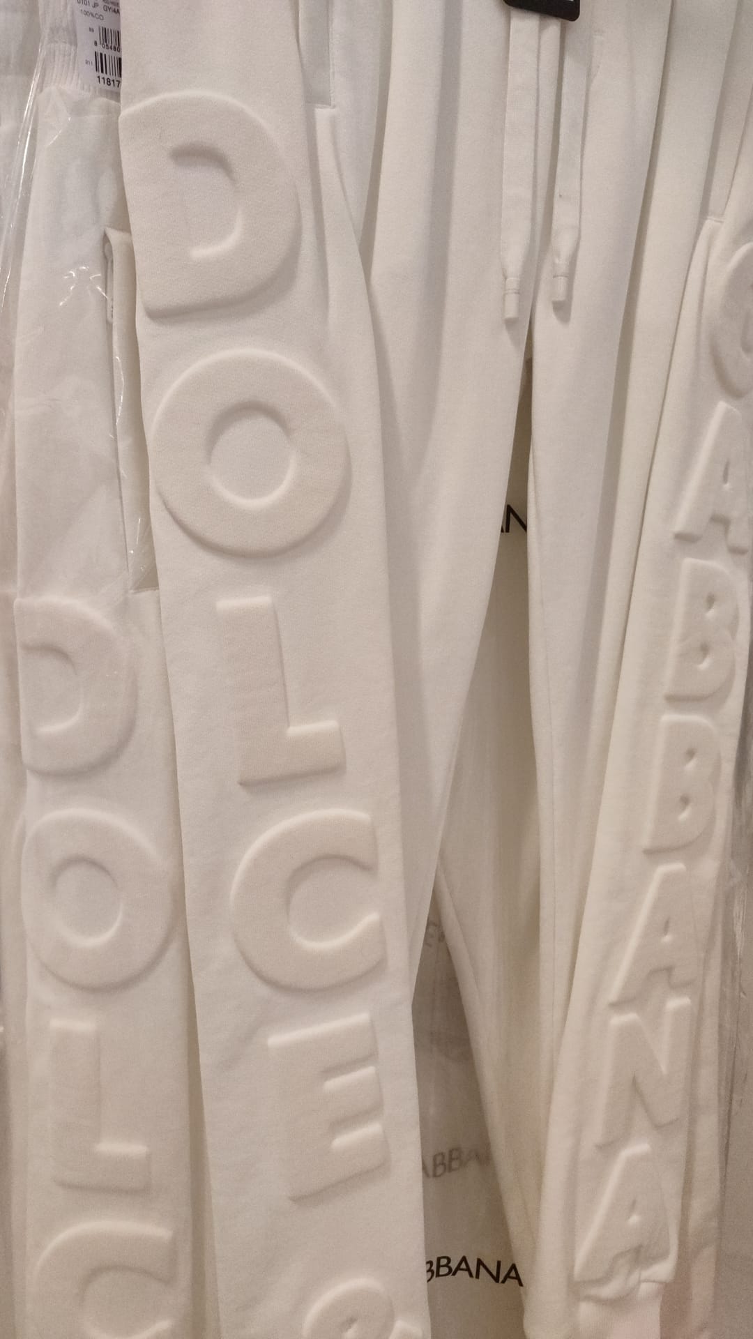 Dolce & Gabbana Men's White Sport Logo Cotton Sweatpants Trousers Pants