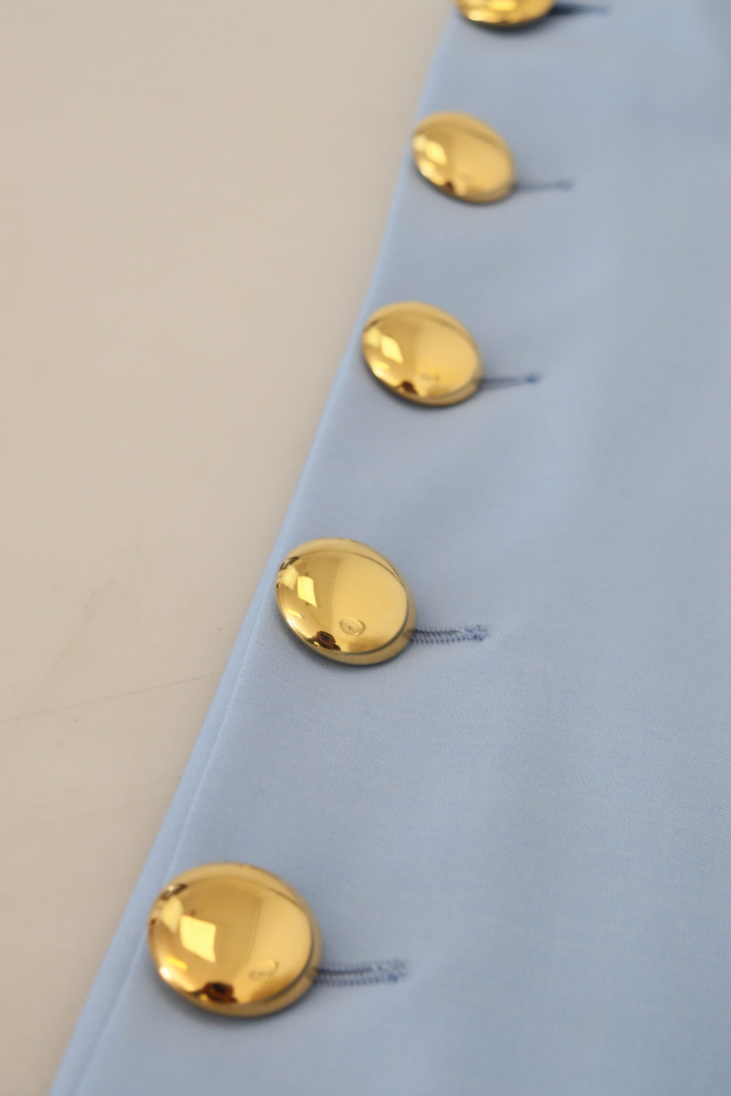 Dolce & Gabbana Women's Light Blue Button Wide Leg Pants