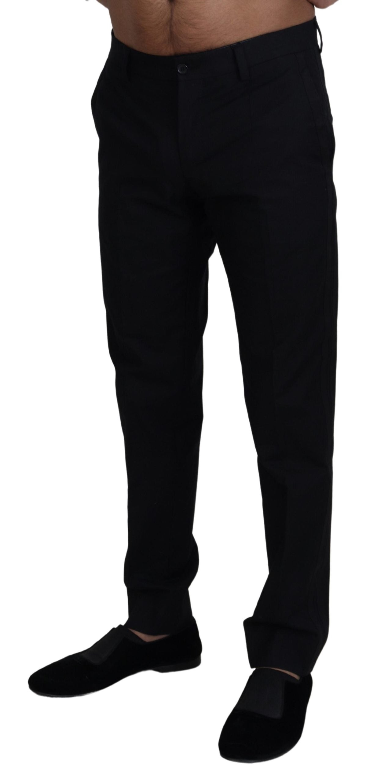 Dolce & Gabbana Men's Black Chino Formal Cotton Pants