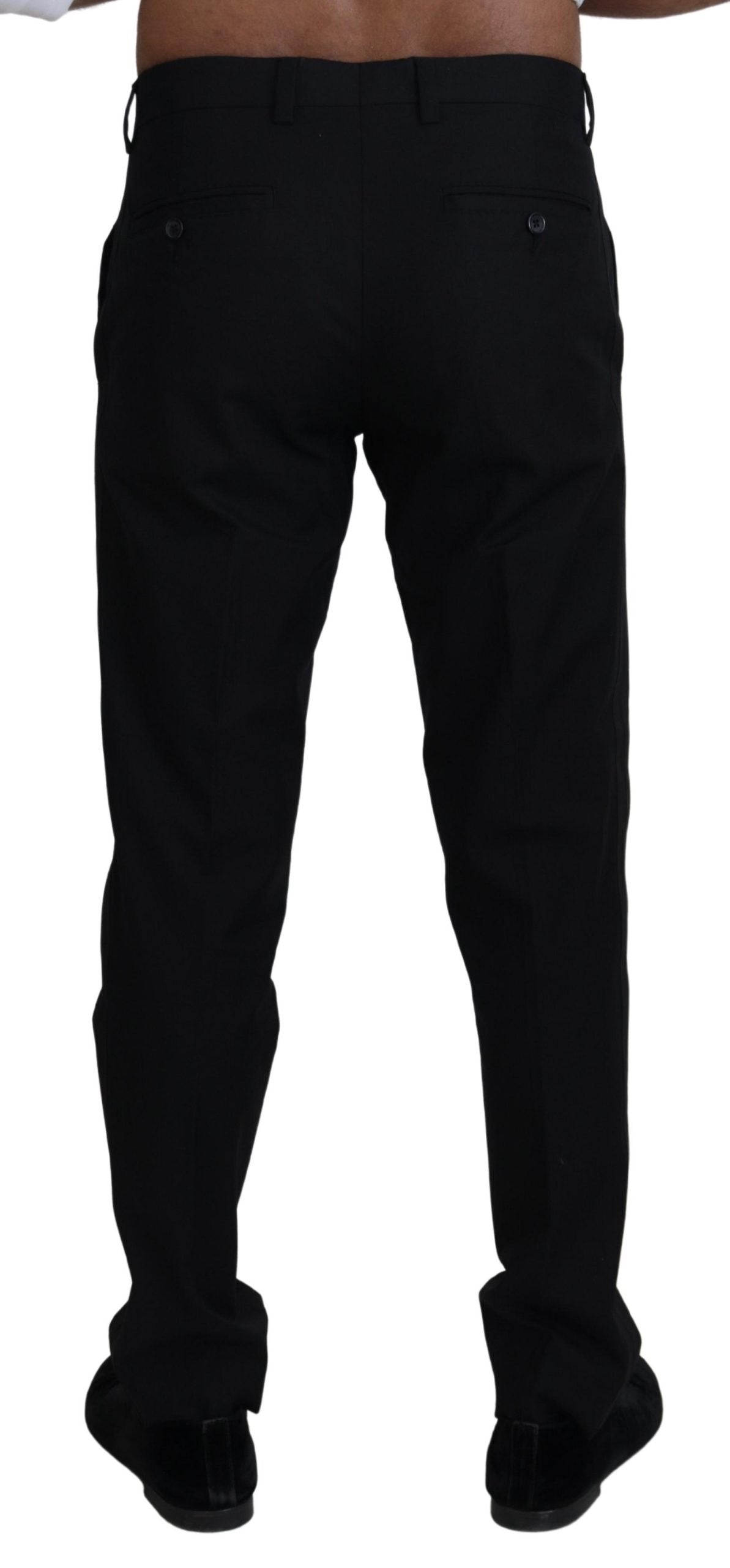 Dolce & Gabbana Men's Black Chino Formal Cotton Pants