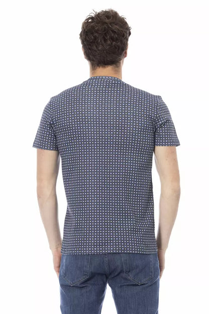 T-Shirt by Baldinini Trend for men in modal & cotton canvas gray & print showcases a chic silhouette, artfully detailed with a chic and for a chic finish.