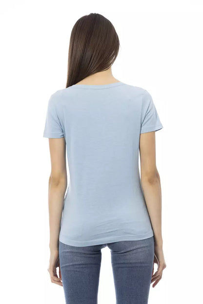 Chic Light Blue Short Sleeve Tee