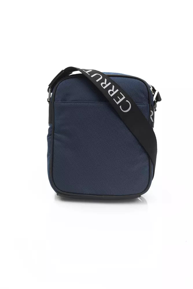 Messenger Backpack by Cerruti 1881 for men in nylon blue features a architectural Nylon Messenger Backpack design with a secure zipper, ample built-in-compartments, and versatile shoulder-strap for a architectural finish.