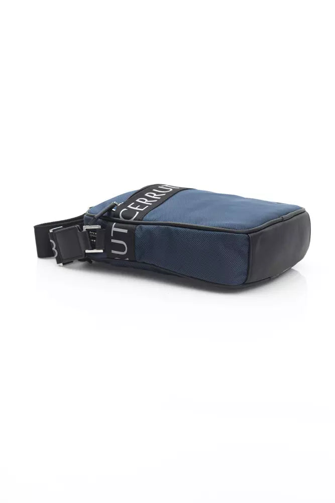 Messenger Backpack by Cerruti 1881 for men in nylon blue features an stately silhouette from the Nylon Messenger Backpack range, with a secure zipper, ample built-in-compartments, and versatile shoulder-strap.