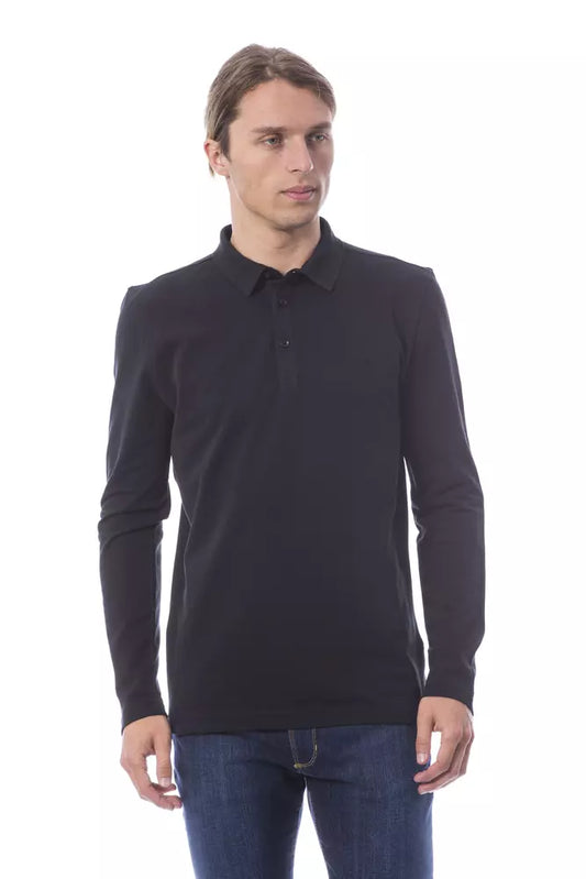 Black Verri Men's Long Sleeve Polo T-shirt