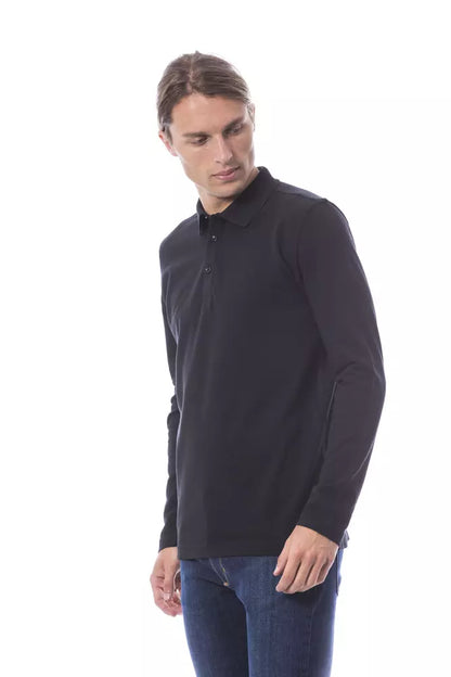 Black Verri Men's Long Sleeve Polo T-shirt