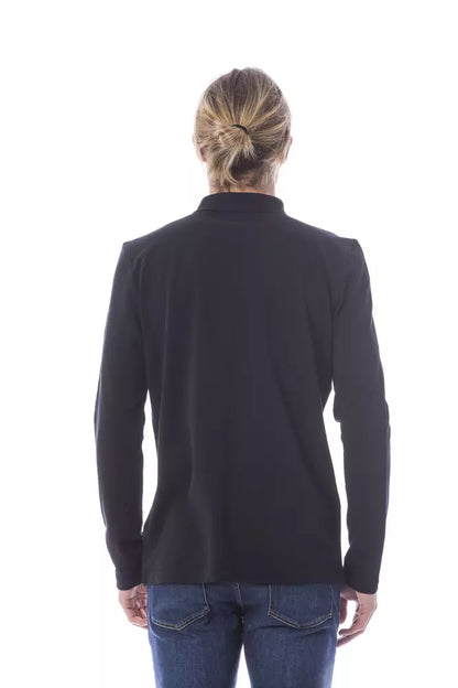 Black Verri Men's Long Sleeve Polo T-shirt