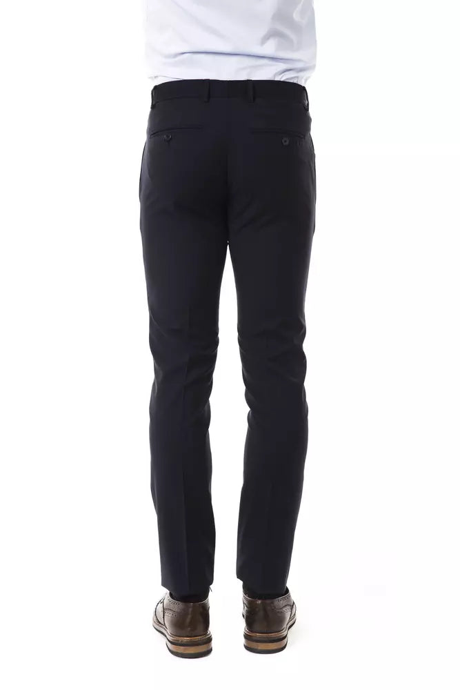 Uominitaliani Men's Grey Wool Suit Pants