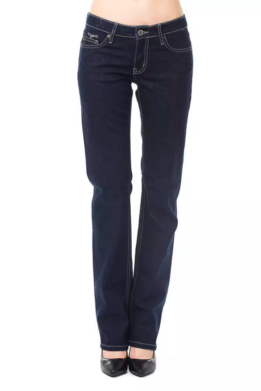 Blue Cotton Regular Fit Jeans