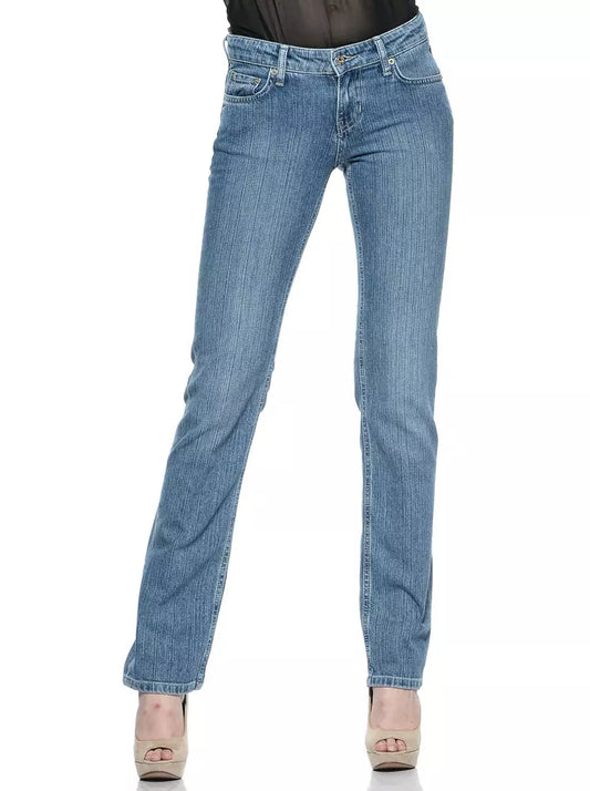 Light Blue Cotton Regular Fit Jeans