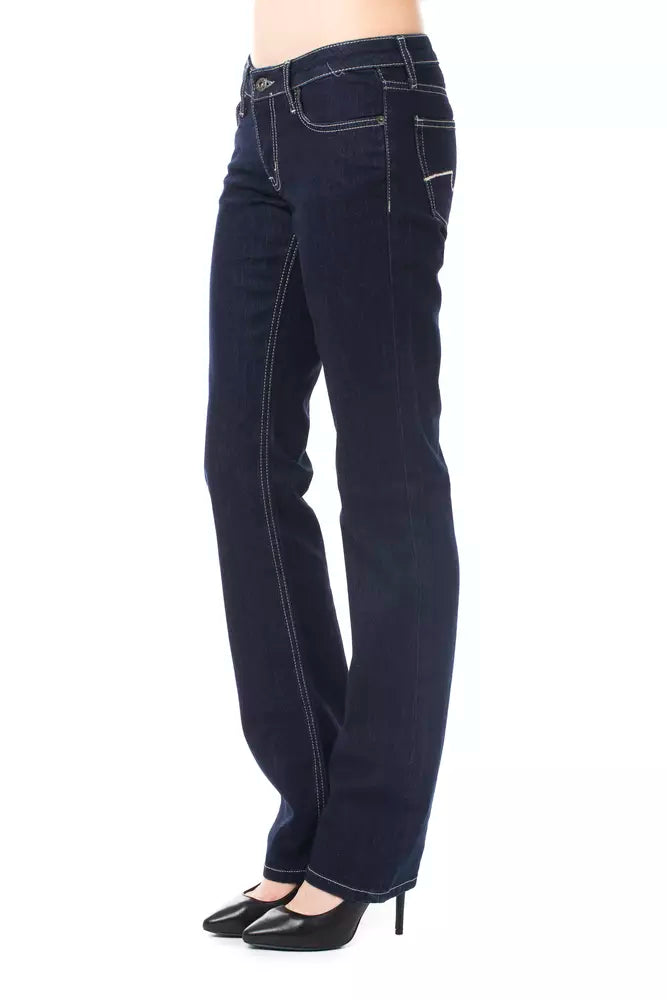 Blue Cotton Regular Fit Jeans