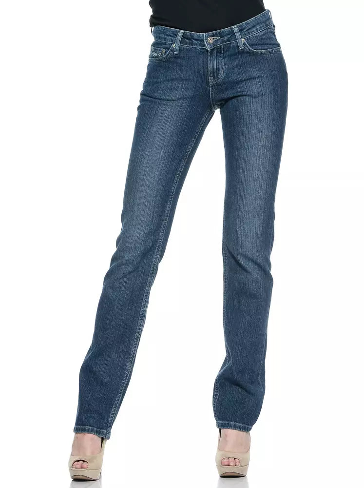 Blue Cotton Regular Fit Jeans