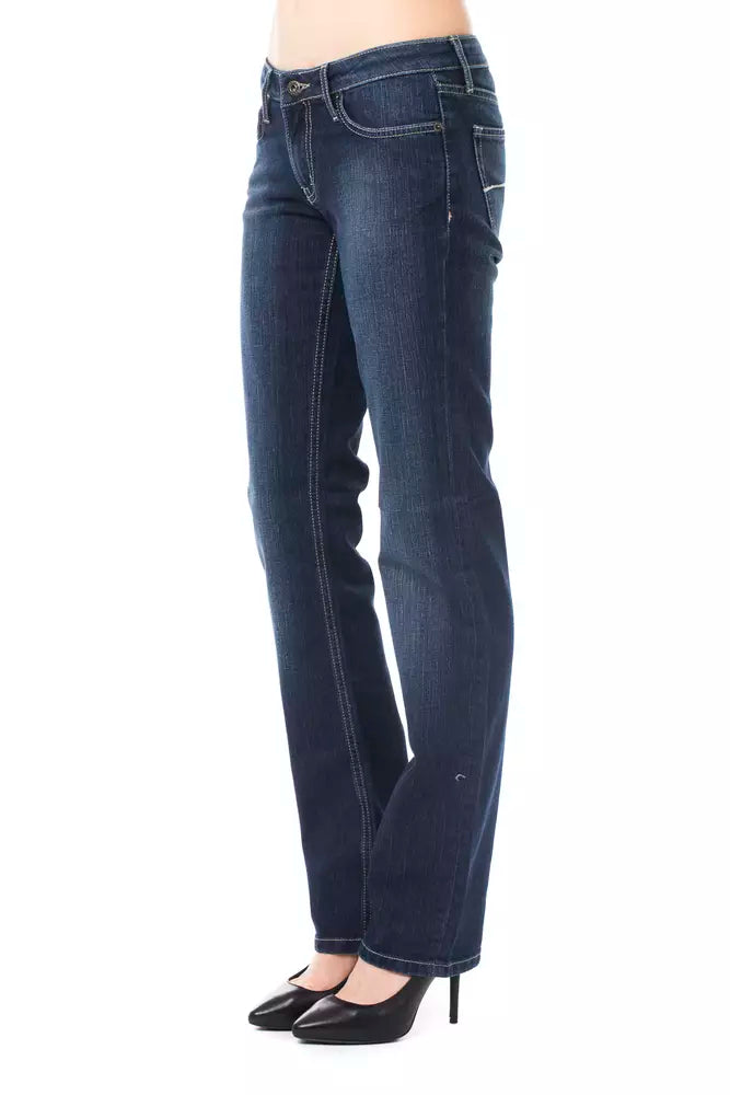 Blue Cotton Regular Fit Jeans