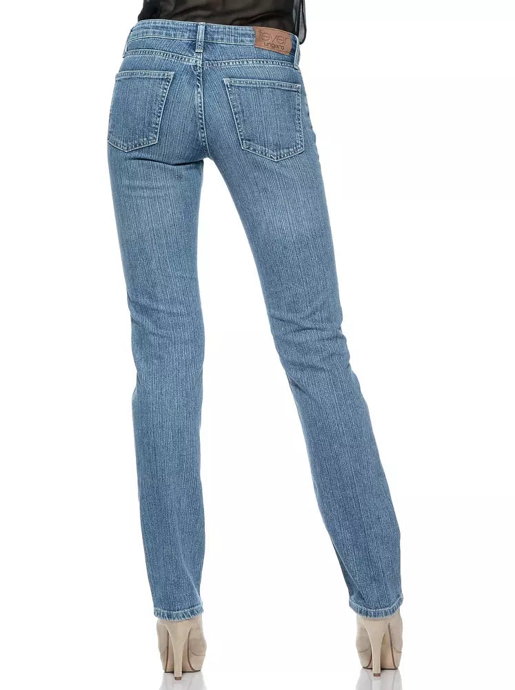 Light Blue Cotton Regular Fit Jeans