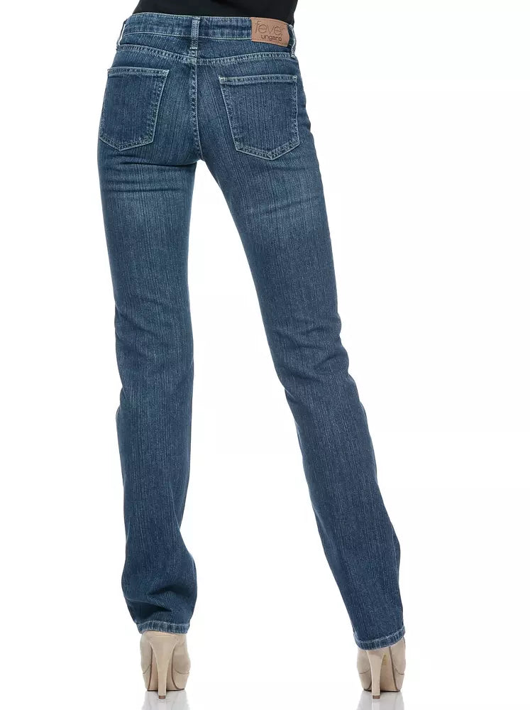 Blue Cotton Regular Fit Jeans