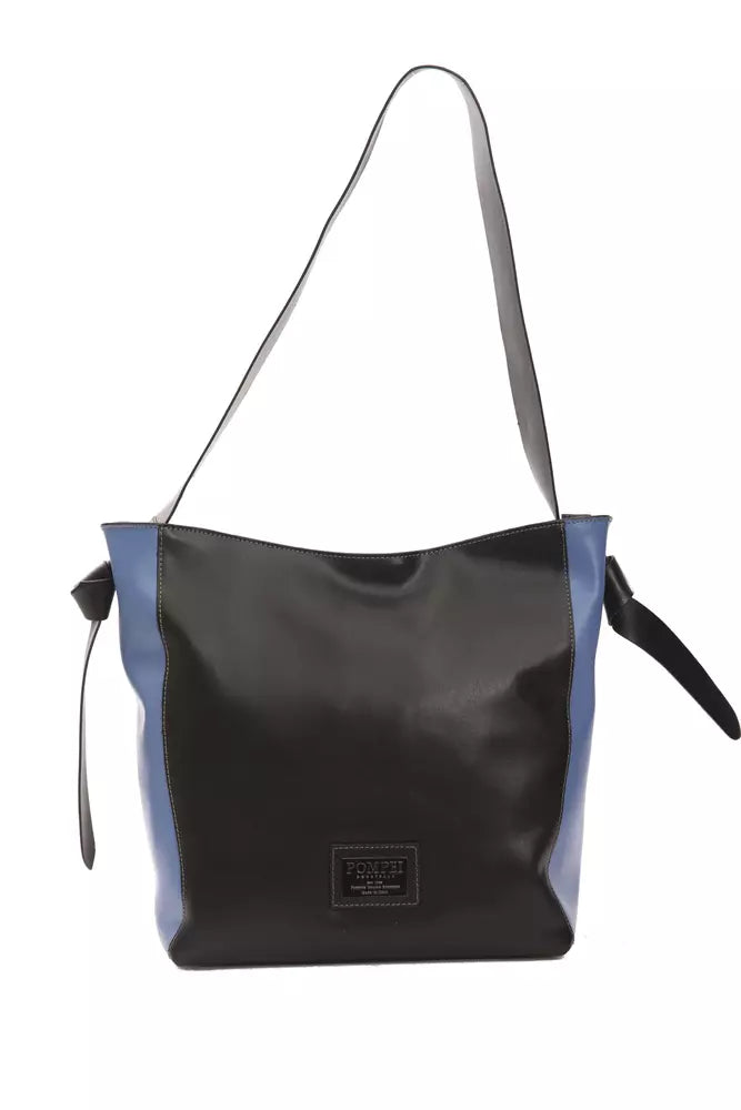 2-in-1 Shoulder & Crossbody Bag by Pompei Donatella for women in leather black, gold & signature features a effortless chic silhouette with a secure , ample , and versatile crossbody-strap, shoulder-strap & adjustable-strap for a effortless chic finish.