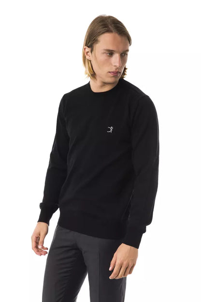 Black Uominitaliani Men's Crew Neck Sweater